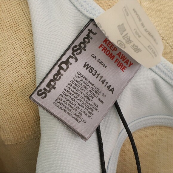 SUPERDRY Core Seamless Mid Impact Bra 8 (US 4) Moon Blue Sports NWT B22 - Picture 6 of 6